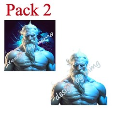 2 x Digital Image Picture Photo ZEUS Olympian god of the sky & the thunder
