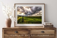 Great Plains Photography Print – Picture of Prairie in Golden Light in Nebraska