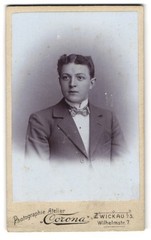Photography studio Corona, Zwickau i. S., Wilhelmstr. 7, young man in suit m