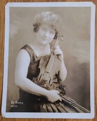 Vtg 1920s Female Violinist Rosalie Saailfeld Sepia Tone Photograph 8X10 Chicago