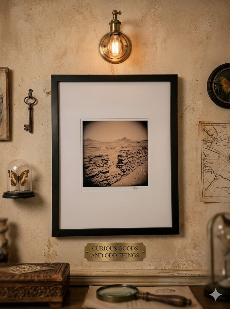 Carl Bower Signed Photo New Mexico Guadalupe Ruin Cabezon Peak Framed Fine Art