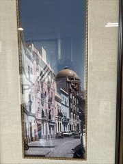 Two Framed European Town Photographs