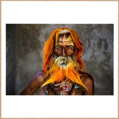 SIGNED STEVE MCCURRY RABARI TRIBAL ELDER 2010 RAJASTHAN INDIA 6 x 6 MAGNUM PRINT