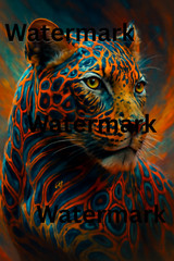 Digital Image Picture Photo Wallpaper Printable Poster Leopard Wall Art Decor AI